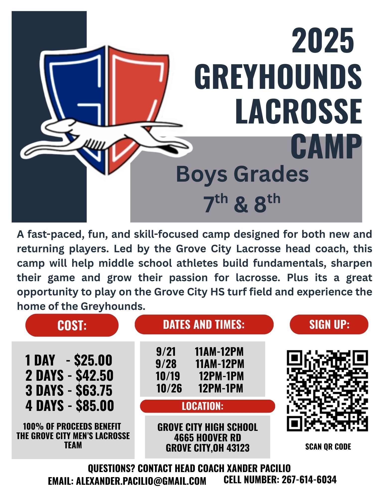 GREYHOUNDS LACROSSE CAMP GREYHOUNDS LACROSSE CAMP